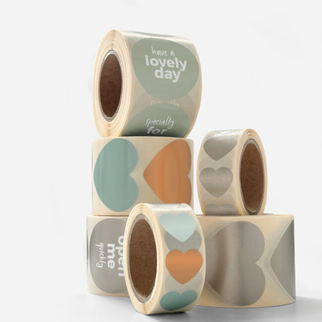 GIFT STICKERS TEXT MIX SAGE GREEN 5CM - Image 3