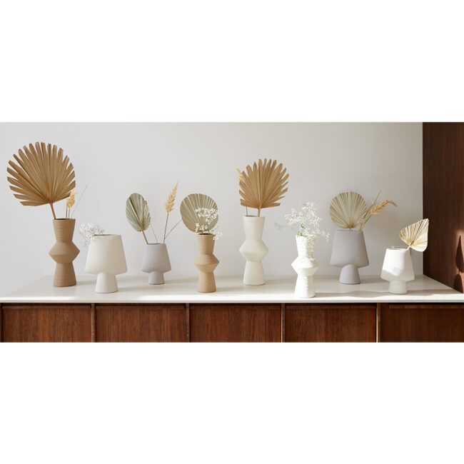 VASE CIARA CERAMIC CREAM 23X12.5X30CM - Image 4
