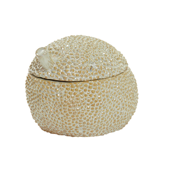 DECO BOX DURIO CERAMICS WHITE PEARL 20X14.5X13CM - Image 2
