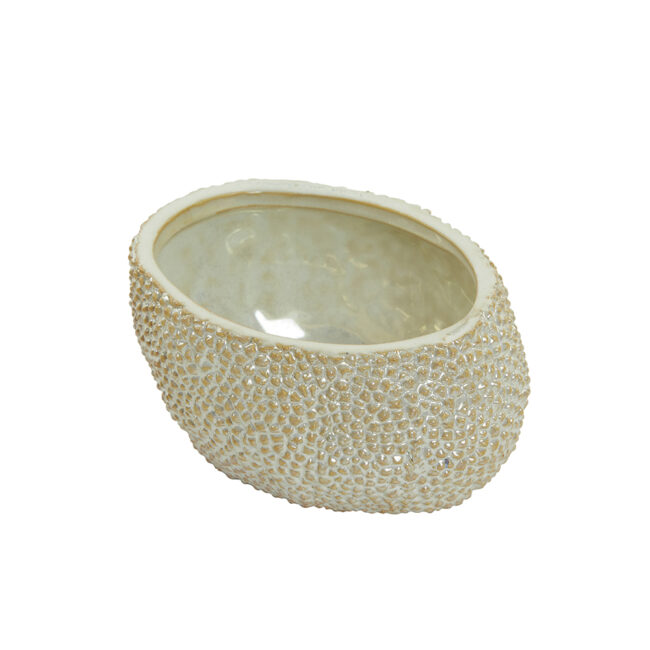 DECO BOX DURIO CERAMICS WHITE PEARL 20X14.5X13CM - Image 3