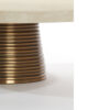 DISH ON BASE ESMA MARBLE WHITE & ANTIQUE BRONZE 33X12CM - Image 3
