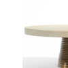 DISH ON BASE ESMA MARBLE WHITE & ANTIQUE BRONZE 33X12CM - Image 2