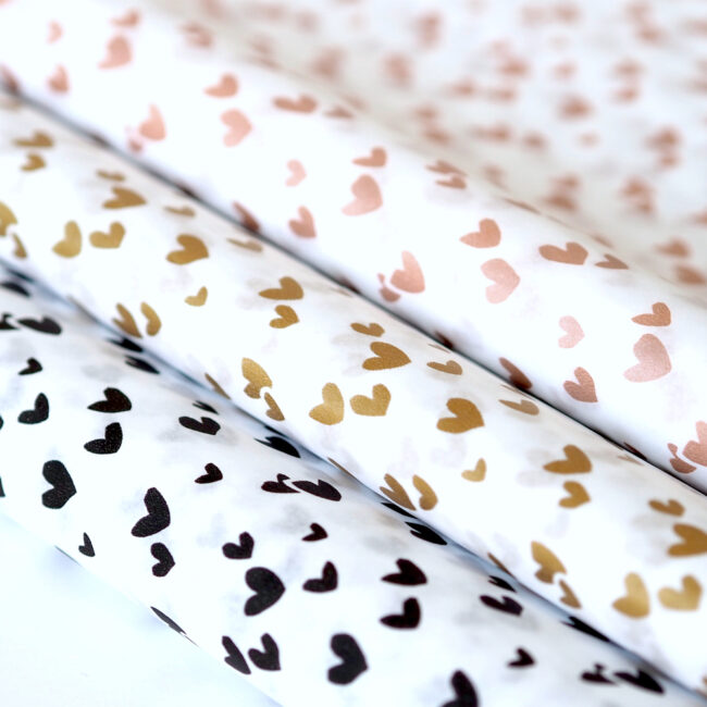 TISSUE PAPER SOLO HEARTS GOLD 50X70CM - Image 3