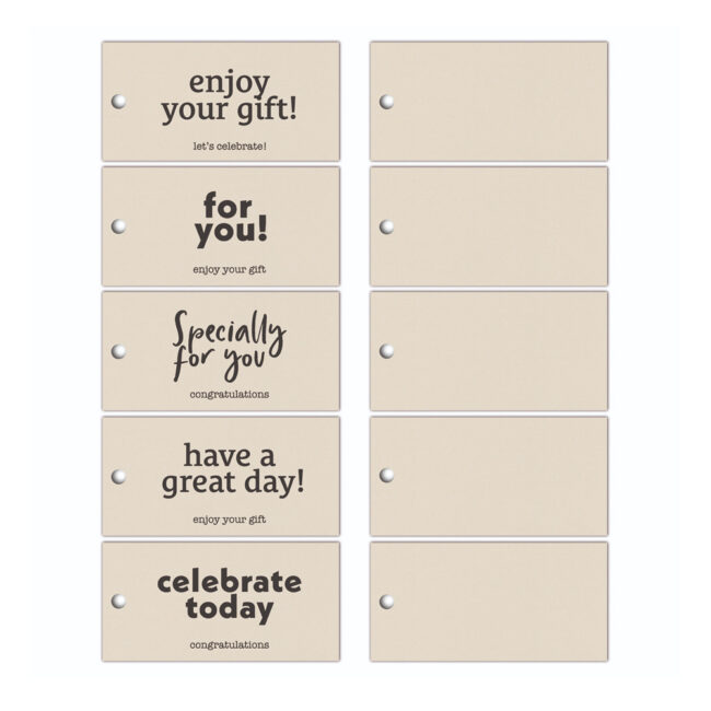 GIFT TAGS PERFECT BASICS KRAFT 4X8CM