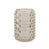 TEALIGHT HOLDER PALET GLASS TAUPE 9X12.5CM
