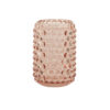 TEALIGHT HOLDER PALET GLASS PEACH 9X12.5CM