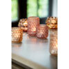 TEALIGHT HOLDER PALET GLASS PEACH 9X12.5CM - Image 2
