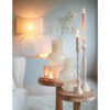 TEALIGHT HOLDER PALET GLASS PEACH 9X12.5CM - Image 3