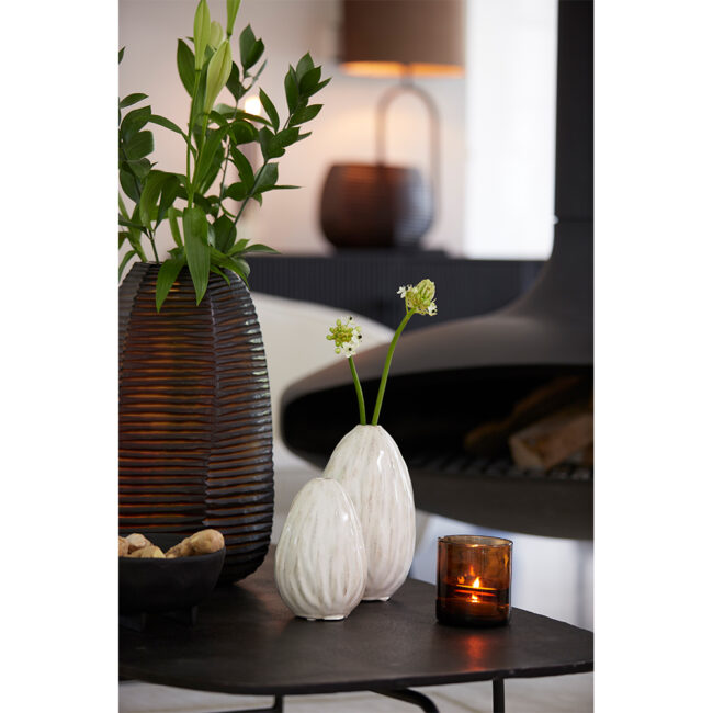 TEALIGHT HOLDER PASCHA GLASS BROWN 10X10CM - Image 3