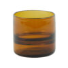 TEALIGHT HOLDER PASCHA GLASS BROWN 12X12CM