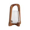 HURRICANE ANOSY GLASS CLEAR & WOOD NATURAL 18X26.5CM - Image 2