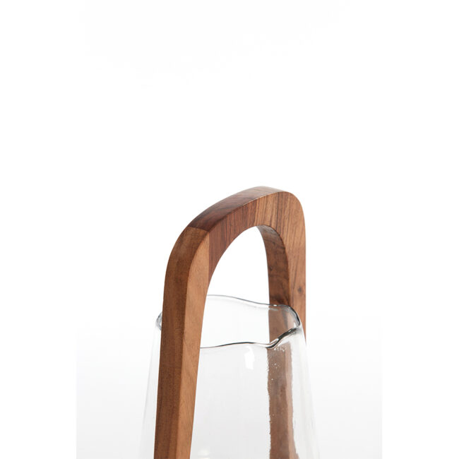 HURRICANE ANOSY GLASS CLEAR & WOOD NATURAL 18X26.5CM - Image 4