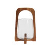 HURRICANE ANOSY GLASS CLEAR & WOOD NATURAL 21.5X35CM