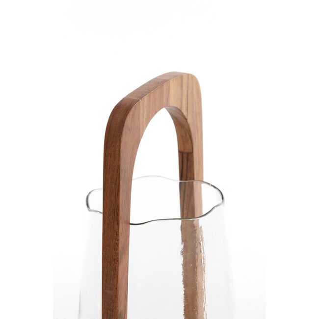 HURRICANE ANOSY GLASS CLEAR & WOOD NATURAL 21.5X35CM - Image 4