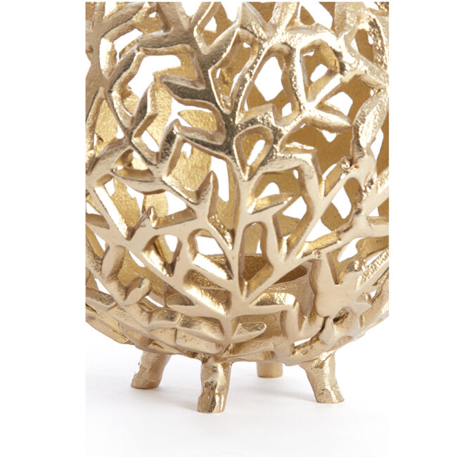 TEALIGHT HOLDER FAMARI ANTIQUE GOLD 10X9CM - Image 3