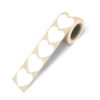 GIFT STICKERS WHITE HEARTS 5CM