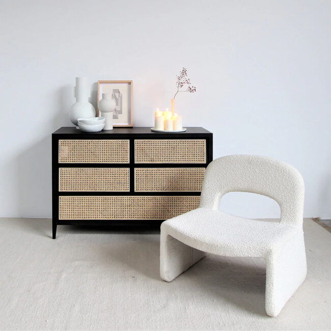 ARMCHAIR JOSEPHINE GEORGE SNOWWHITE 65X68X70CM - Image 3
