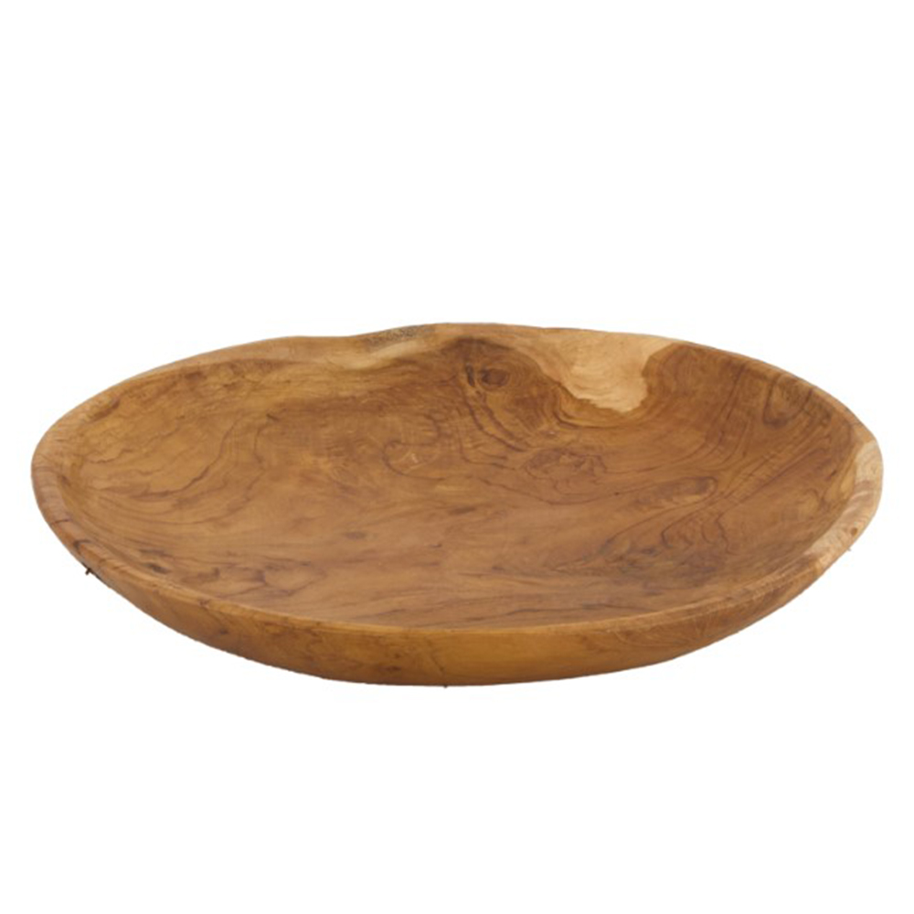 PLATE TEAK NATURAL 28X28X3CM