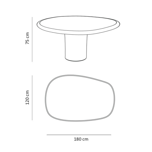 MICROSKIN DINING TABLE GEELONG LATTE 180X120X75CM - Image 3