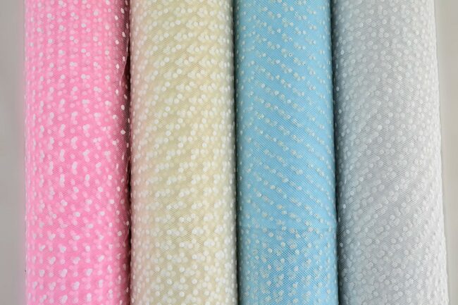 FABRIC TULLE DOTS 50CMX9.1M