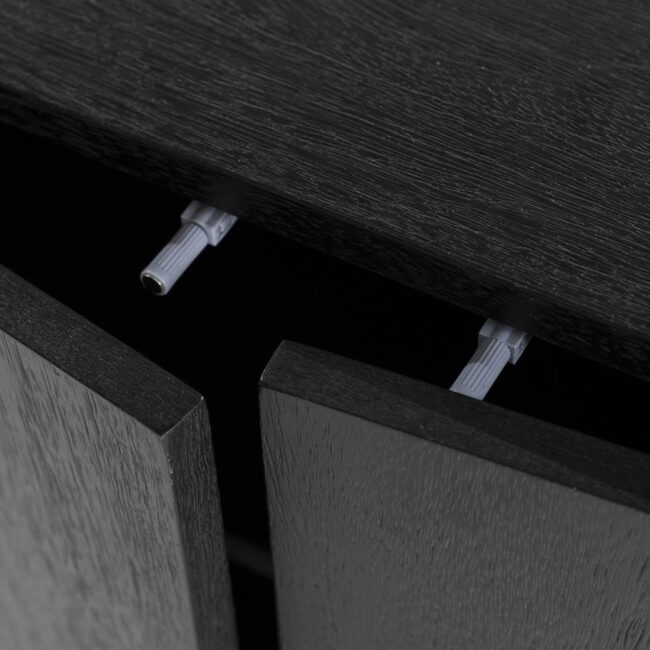 WALLCABINET JAMES 2 DOORS BLACK 96X46X210CM - Image 5