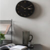 WALL CLOCK DATA FLIP BLACK 4.5X30CM - Image 2