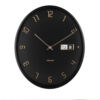 WALL CLOCK DATA FLIP BLACK 4.5X30CM