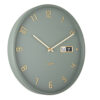 WALL CLOCK DATA FLIP JUNGLE GREEN 4.5X30CM