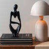 STATUE WONDERING POLYRESIN BLACK 9.5X23.5CM - Image 2