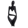 STATUE WONDERING POLYRESIN BLACK 9.5X23.5CM