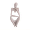 STATUE WONDERING POLYRESIN LIGHT GREY 9.5X23.5CM