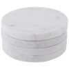 COASTER SET PURE MARBLE WHITE 10X1CM 4PCS