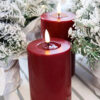 LED CANDLE BOURGOGNE RED 7.5X12.5CM - Image 2