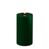 LED CANDLE DARK GREEN 7.5X12.5CM