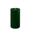 LED CANDLE DARK GREEN 7.5X15CM