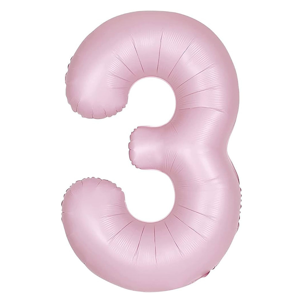 PINK NUMBER 3 FOIL BALLOON 86.3CM