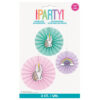 PAPER FAN DIECUT STARRY UNICORNS 3PCS - Image 2