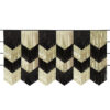 FRINGE GARLAND BACKDROP SCALLOPED FOIL BLACK & GOLD 30X182CM 4PCS