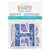 BANNER HAPPY BIRTHDAY STAR CONFETTI FILLED PURPLE 1.85M - Image 2