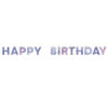 BANNER HAPPY BIRTHDAY STAR CONFETTI FILLED PURPLE 1.85M