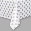 PLASTIC TABLE COVER SILVER DOTS 137X274CM