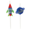 CANDLE PICKS OUTER SPACE 7CM 6PCS