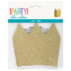PAPER CROWNS GLITTER GOLD 13X25CM 4PCS - Image 2