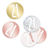 CONFETTI NUMBER 21 ROSE GOLD GLITZ 14G