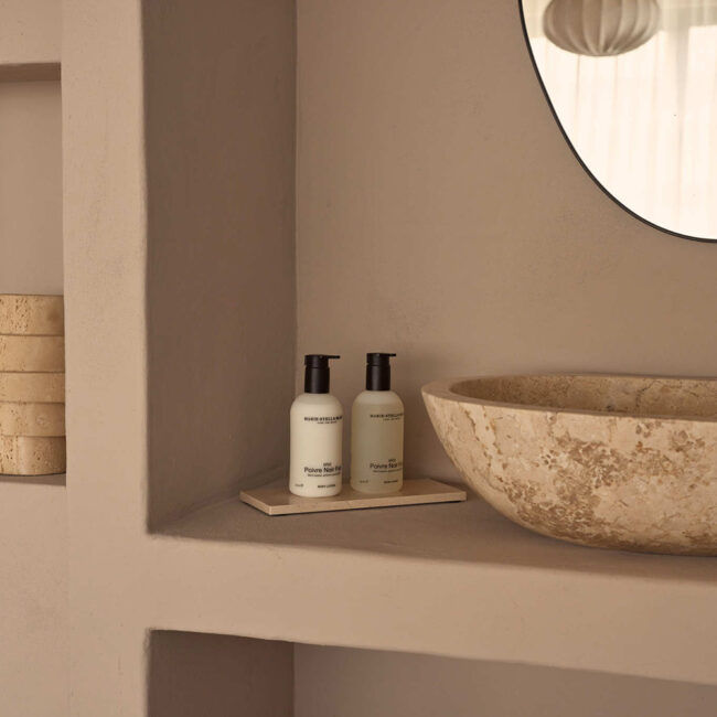 TRAY WITH EDGE MARBLE BEIGE 30X15CM - Image 4