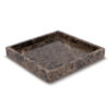 TRAY WITH EDGE MARBLE BROWN 30X30CM