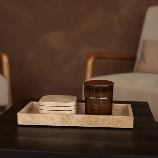 TRAY WITH EDGE TRAVERTINE 30X15CM - Image 6