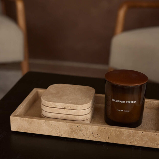 TRAY WITH EDGE TRAVERTINE 30X15CM - Image 3
