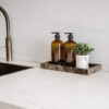 TRAY WITH EDGE MARBLE BROWN 30X15CM - Image 2