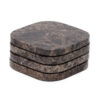 COASTERS ORGANIC BROWN 10X10X1CM 4PCS
